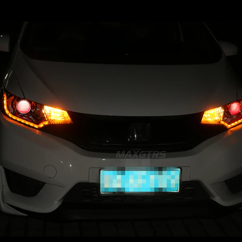 2x двухцветный автомобильный гибкий светодиодный светильник, Кристальный гибкий трубчатый светильник, DRL Дневной ходовой светильник, водонепроницаемый автомобильный Стайлинг