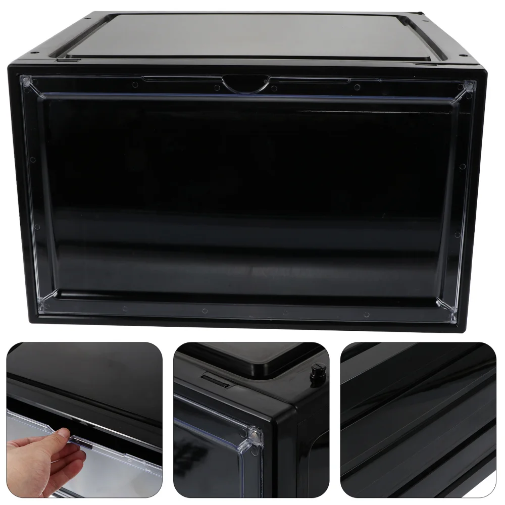 

Dust-proof Sneakers Box Basketball Shoe Container Side Opening Magnetic Shoe Box