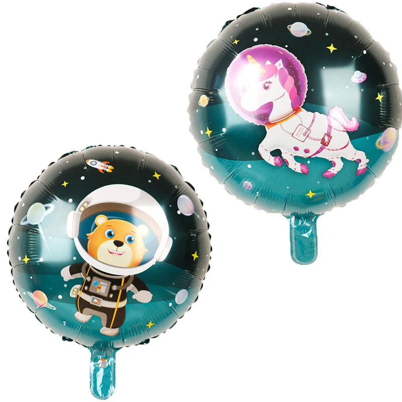 5 шт. воздушный шар в космосе медведь единорог для детского душа украшение
