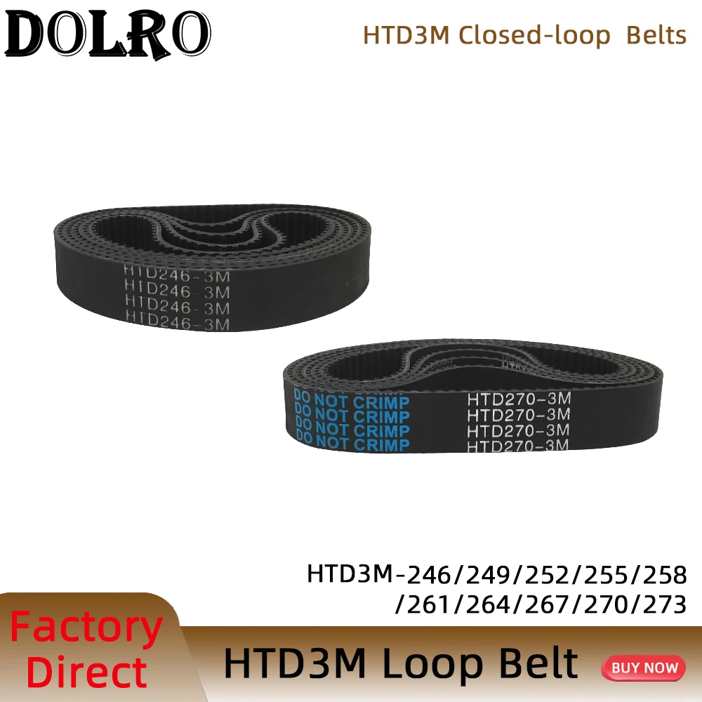 

Зубчатый ремень Arc HTD 3M C = 246 249 252 255 258 261 264 267 270 273 ширина 6/9/10/12/15/20 мм резиновая замкнутая петля синхронный шаг 3 мм