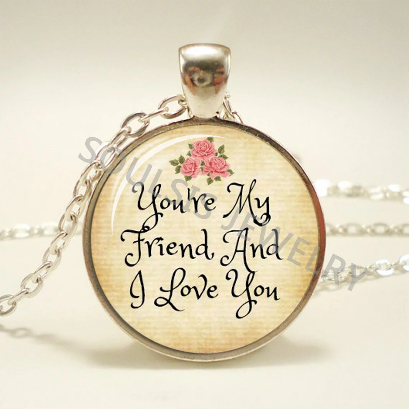Всегда и мой друг навсегда ожерелье с цитатой тема стеклянный купол кулон