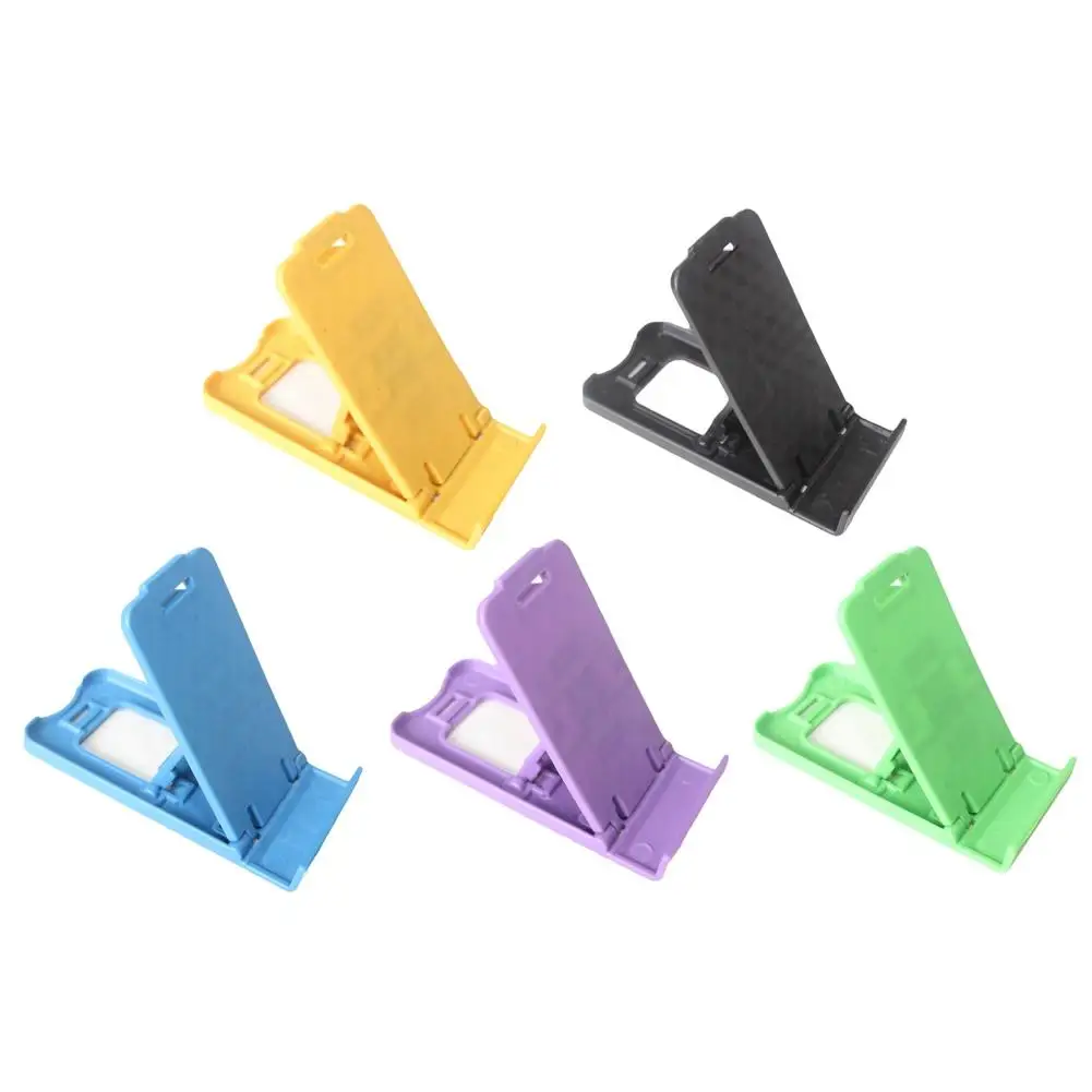 

Mini Foldable Plastic Universal Mobile Phone Holder Desktop Table Stand Bracket Plastic double open desktop phone holder