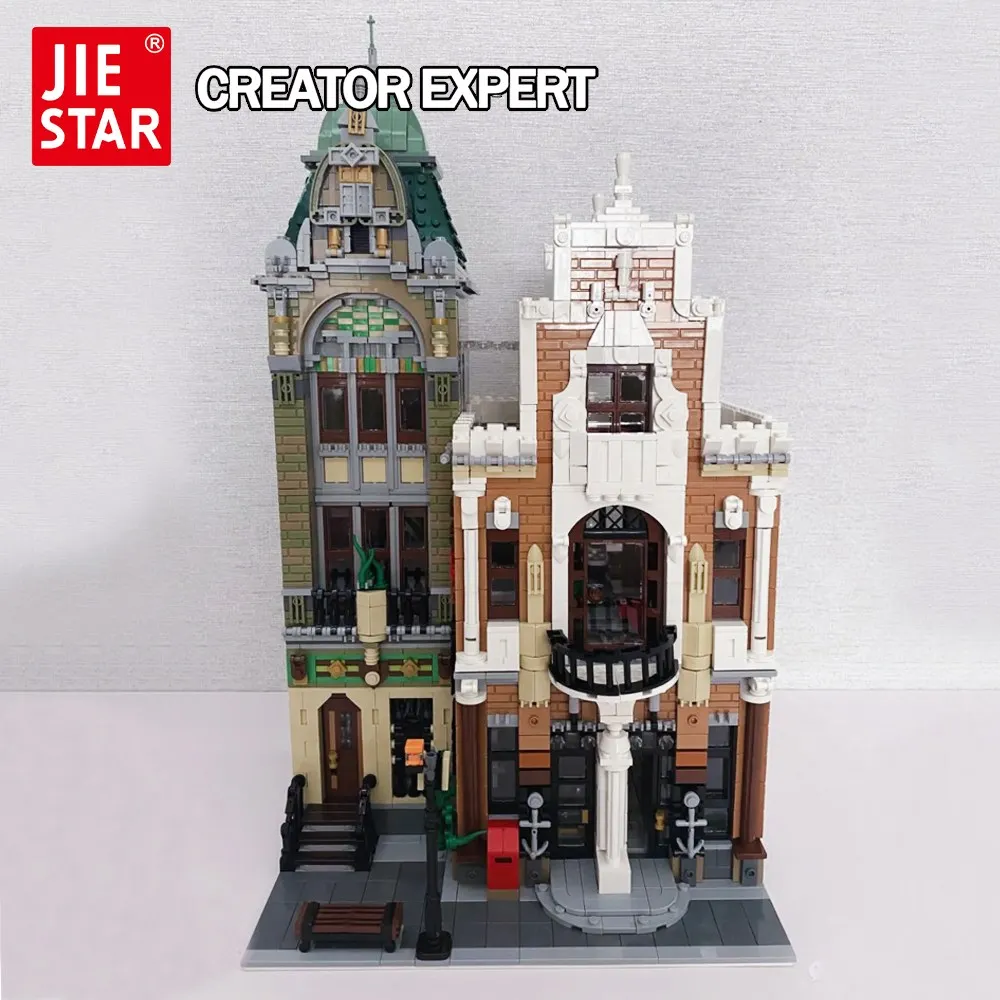 JIESTAR креативный эксперт уличное почтовое отделение 89126 кубики Moc модульный дом