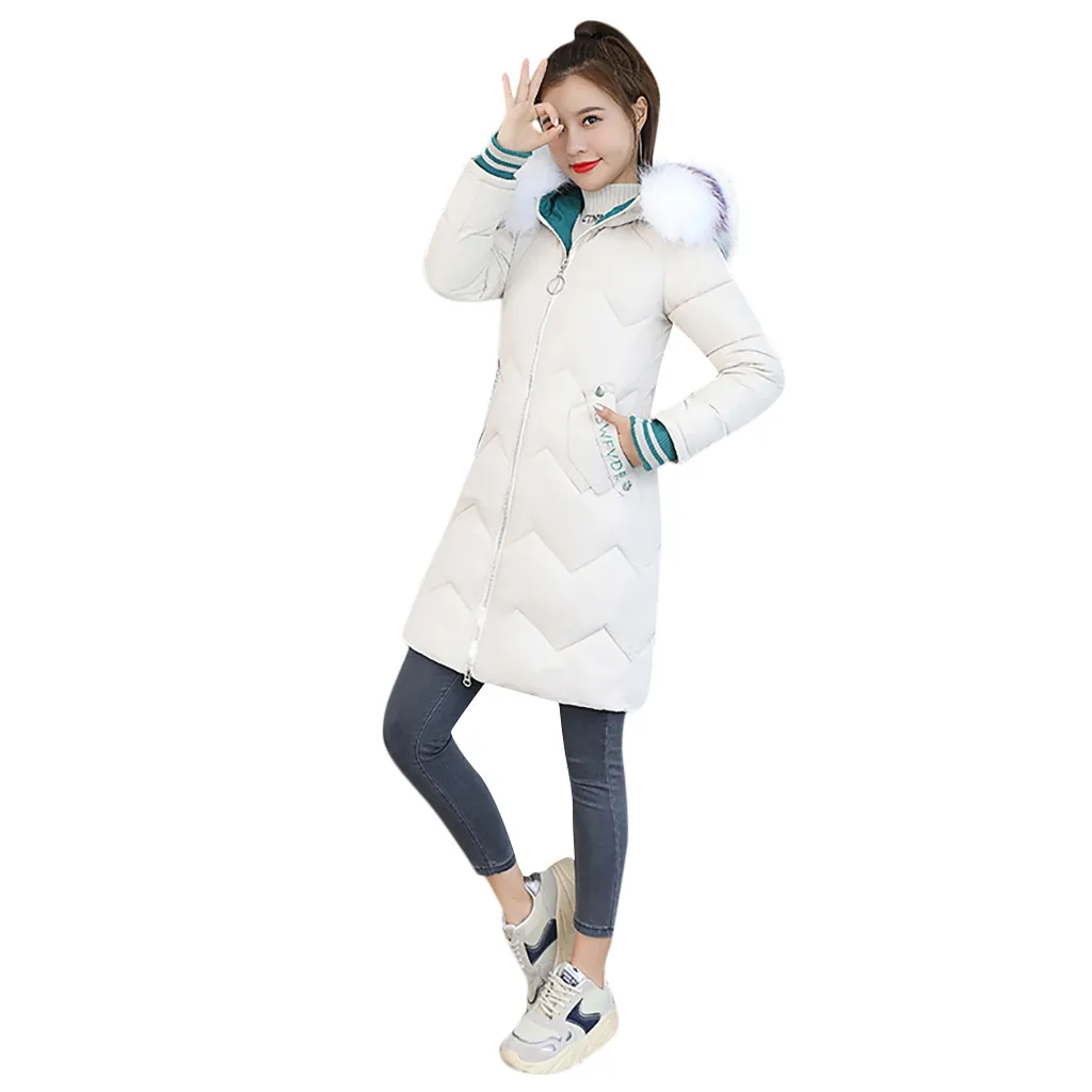 HSU Женская модная верхняя одежда Длинные куртки с хлопковой подкладкой пальто