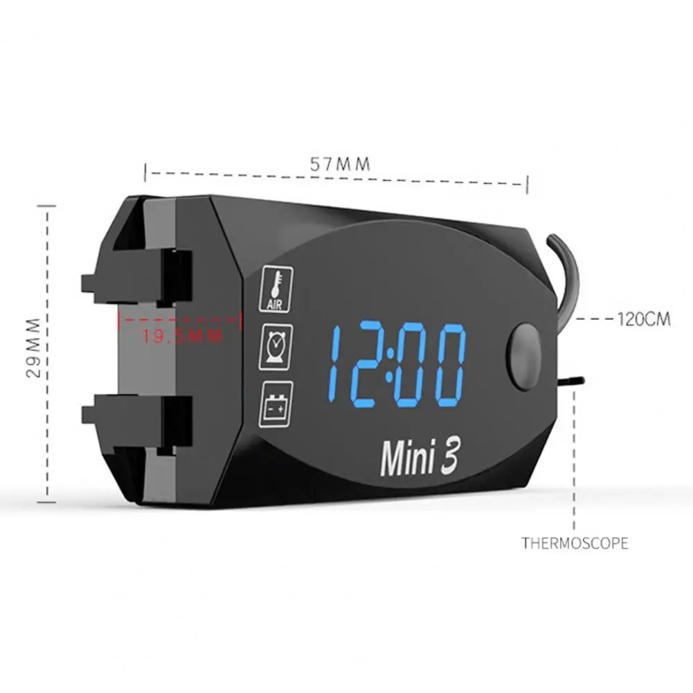 Универсальные цифровые часы 3 в 1 + термометр Вольтметр напряжения светодиодный