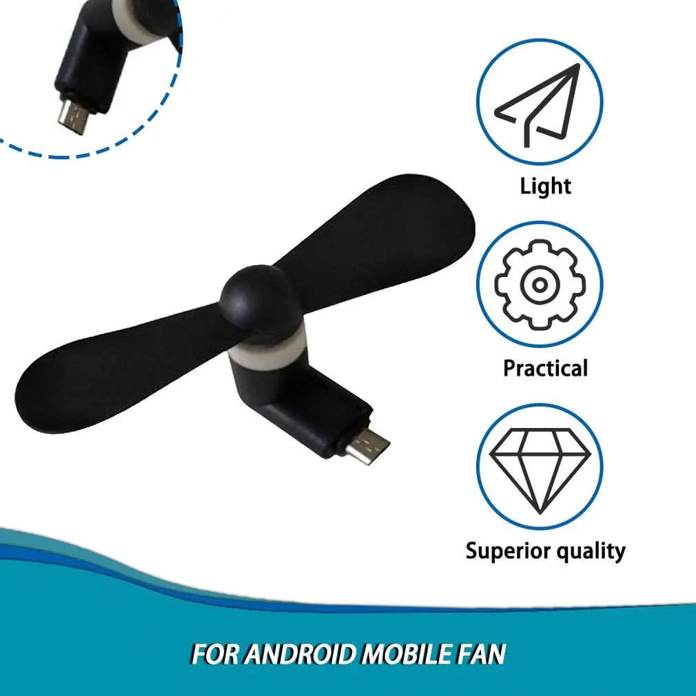 

1pcs Mini Portable Cool Micro USB Fan 5V 1W Mobile Phone USB Fans Low Voice For Android Phone USB Power Supply