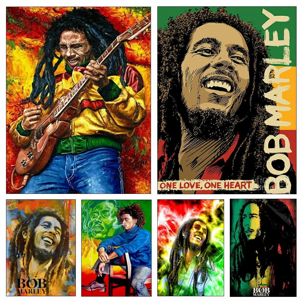 Famous Singer Bob Marley Portrait 5D Diamond Painting Mosaic Rhinestone Embroidery Full Square/Round Cross Stitch Kit Home Decor