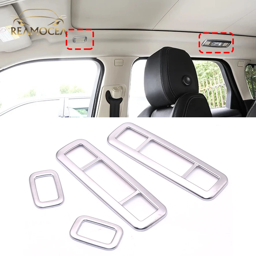 

Накладсветильник на заднюю крышу автомобиля Reamocea 4x, рамка для лампы для чтения, подходит для Land Rover Range Rover Evoque 2012-2017 2018, наклейка