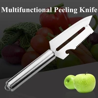 stainless steel fruit peeling knife multifunctional skin scraper for fish scales beer screwdriver cooking kitchen knife cooking