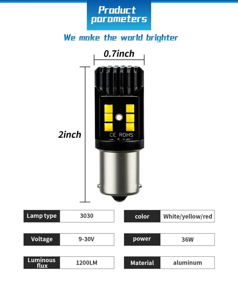 Автомобильные светодиодные стоп-сигналы 1156 1157 T20 T25 3030 12LED 6500K для поворота и заднего хода в автомобилях BMW E60 F30 Golf 7 4 Focus 2.