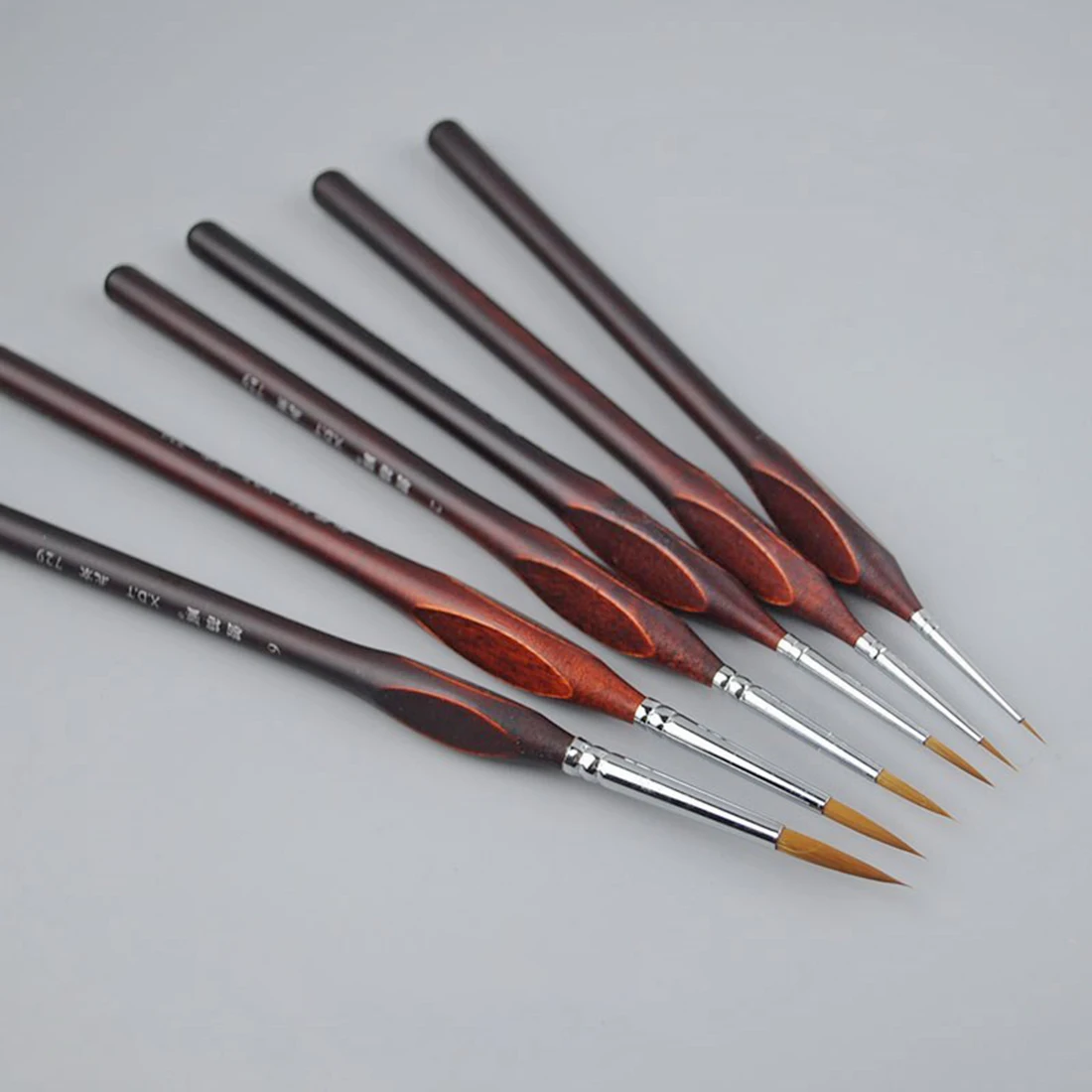 6Pcs Miniature Paint Brushes Set for Fine Detailing and Rock Painting Models by Numbers Supplies Model Building Tool Sets | Игрушки и