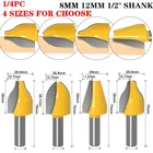 1-4 шт. набор фрез с вертикальной приподнятой панелью, нож для двери, деревообрабатывающий резак для деревообрабатывающих инструментов, хвостовик 8 мм12 мм12,7 мм