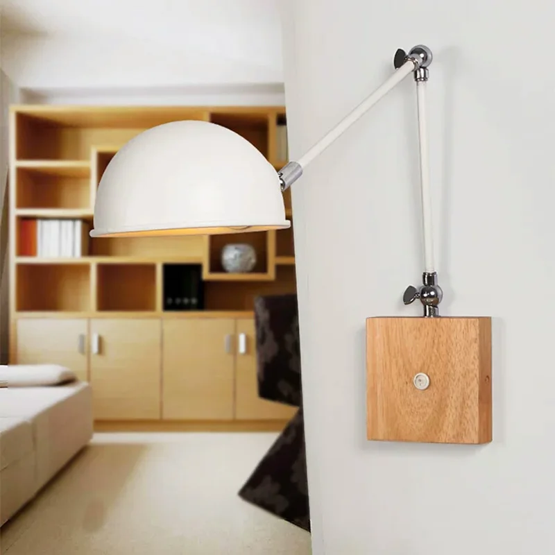 Лофт железная деревянная рука свет спальня прикроватный светильник для коридора