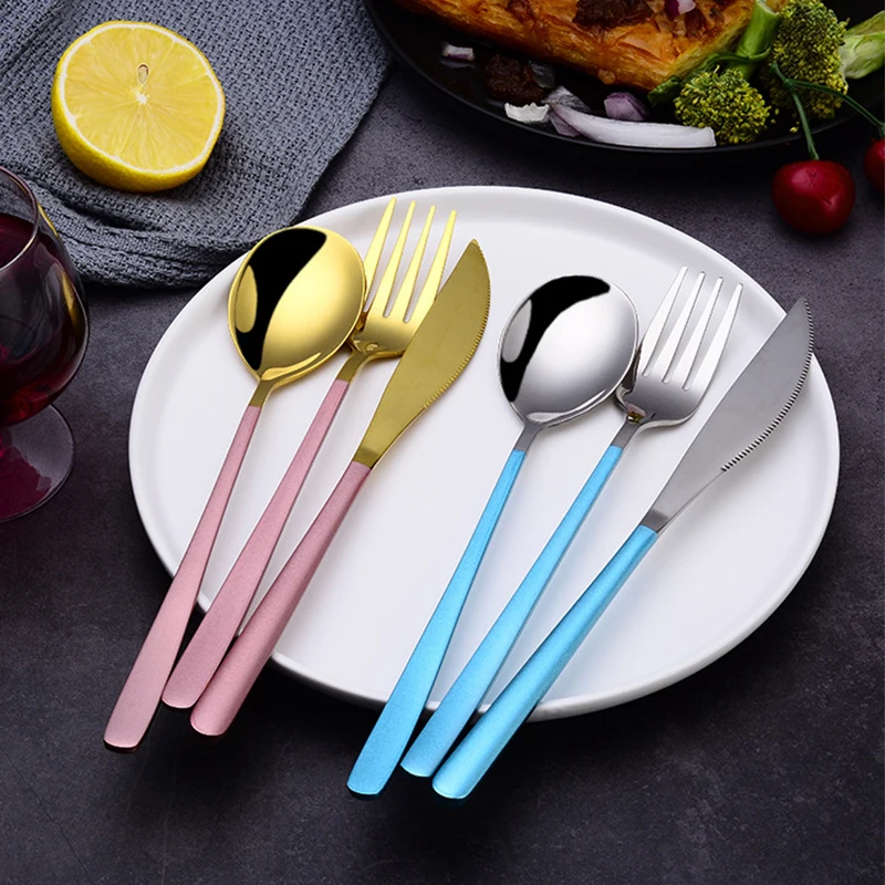 Многоразовая посуда из нержавеющей стали 304 столовые приборы для путешествий