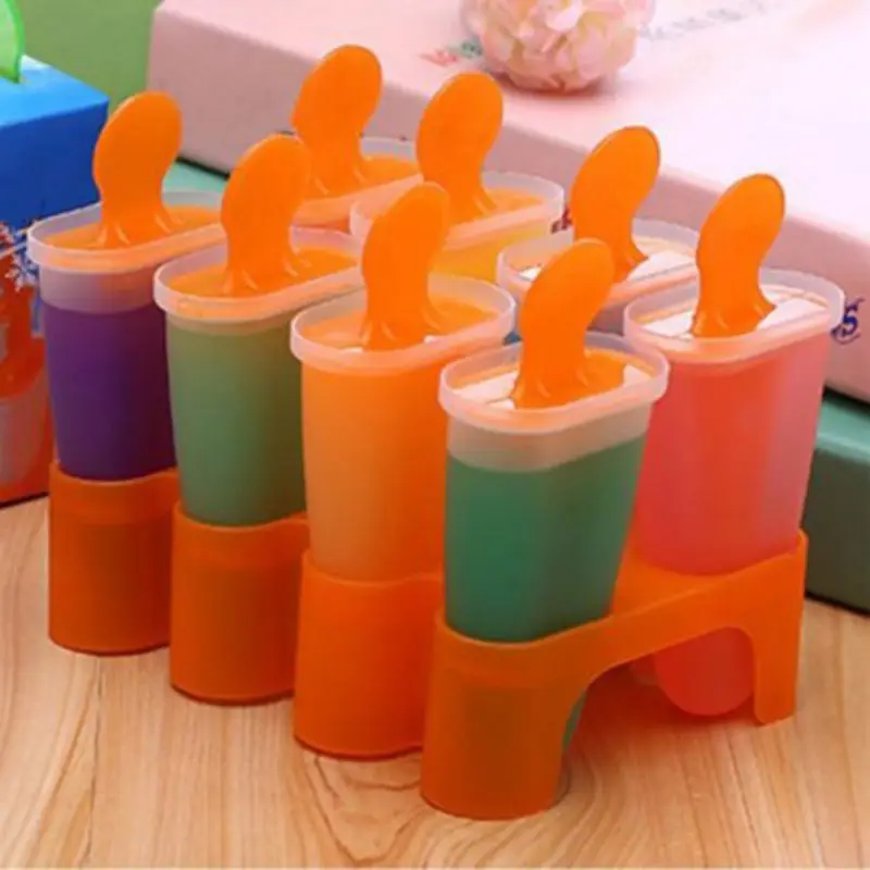 Форма для мороженого с крышкой палкой коробка Фруктового изготовления льда DIY