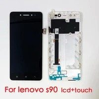 best quality for lenovo s90 lcd display touch screen digitizer assembly with frame s90 t s90 u s90 a original replacement parts