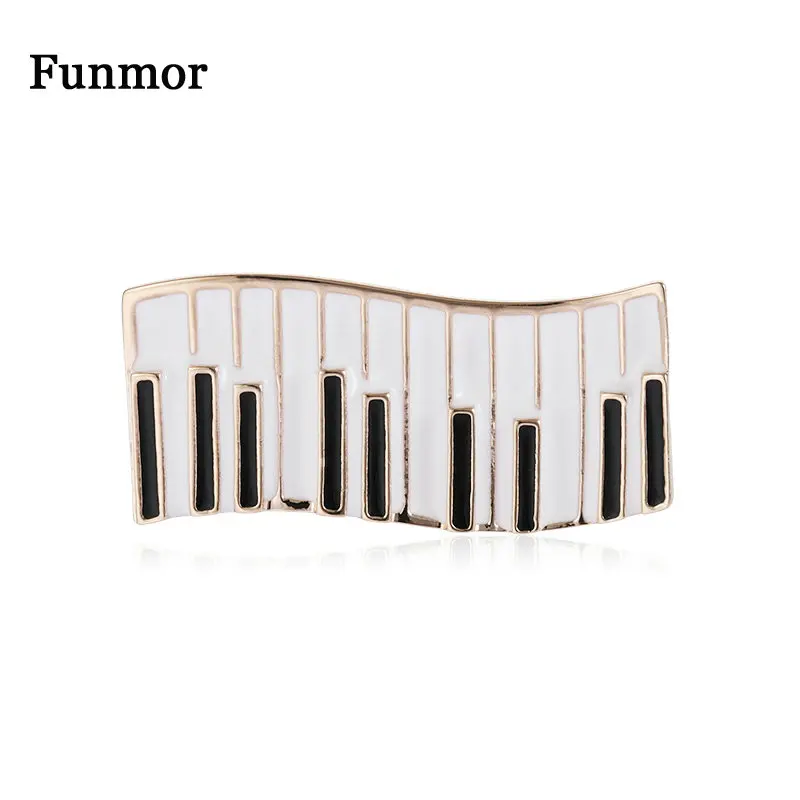 Брошь Funmor с элегантными волнистыми эмалированными булавками для музыкантов