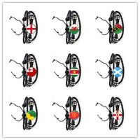 ireland wales vanuatu tonga suriname scotland french guiana eritrea northern ireland national flag leather bracelet gift