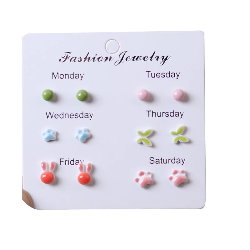 

Stud Earrings for Women's Daily Decoration Cute Colorful Fruits Earring Female Trendy Jewelry 2021