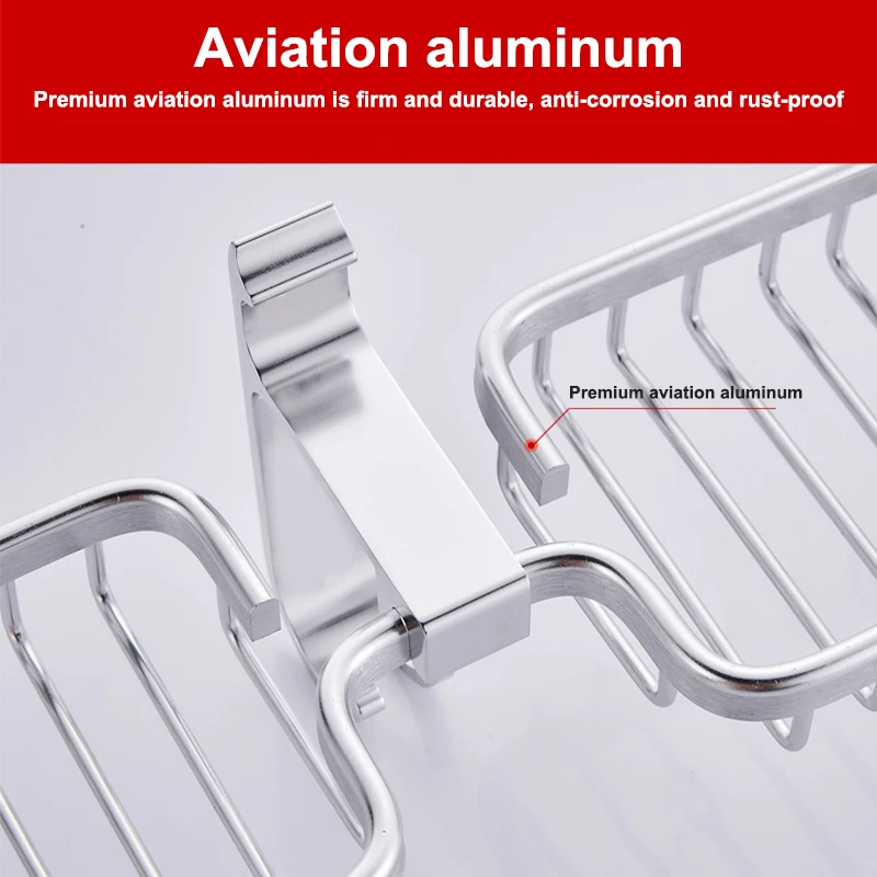 Подставка для мыла и в ванную комнату Алюминиевая Полка настенные аксессуары