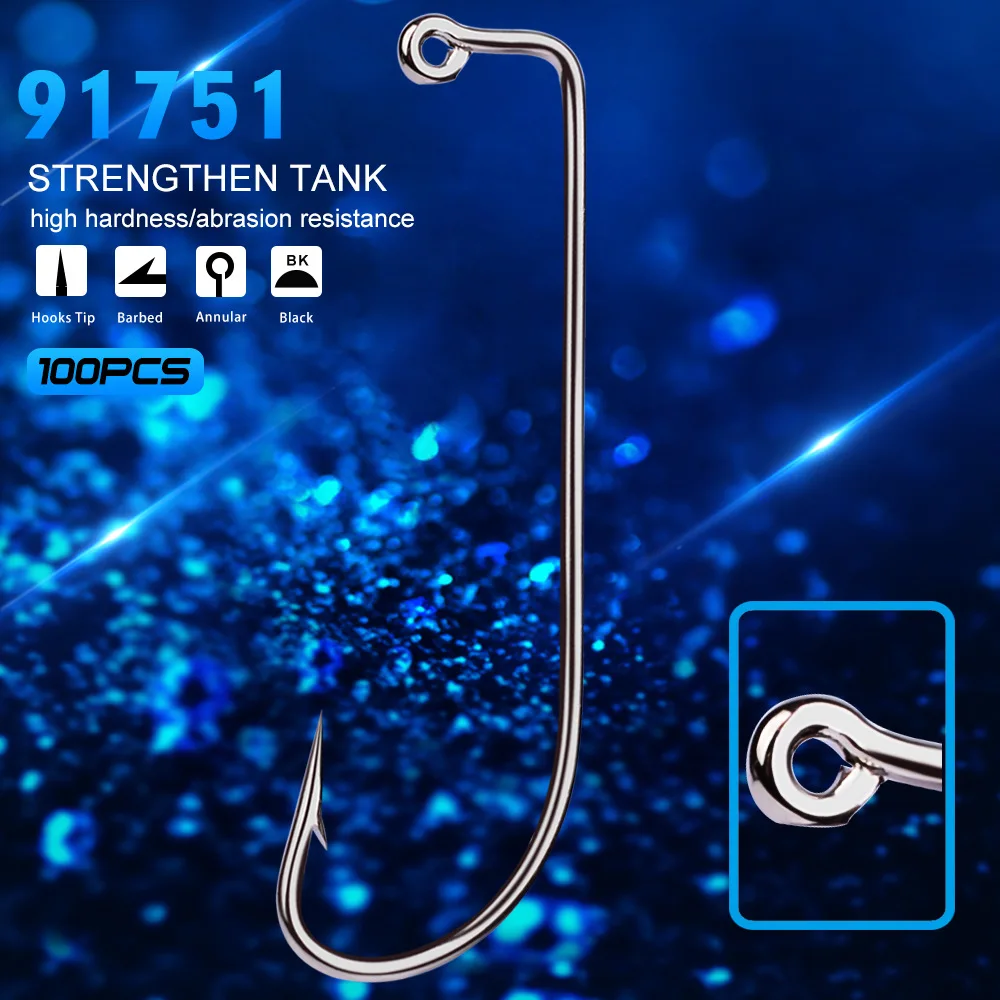 

100Pcs/Lot Fishing Gear Soft Insect Hook With Fish Barbed Hooks Tip Sharp High Carbon Steel For Fishing Tackle
