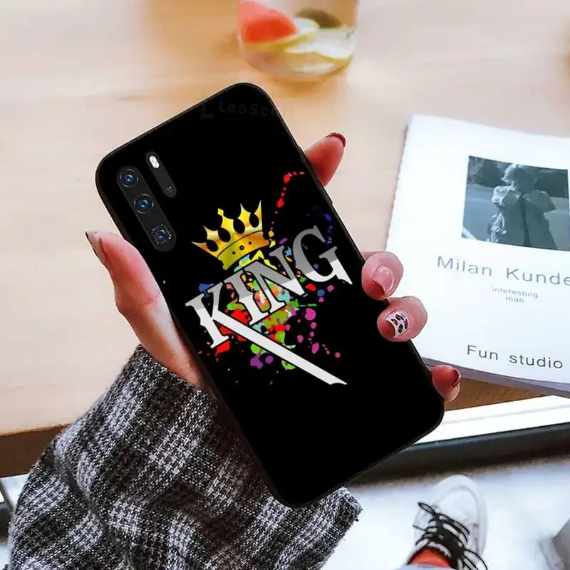 

simple king queen Phone Case For Huawei honor Mate P 9 10 20 30 40 Pro 10i 7 8 a x Lite nova 5t