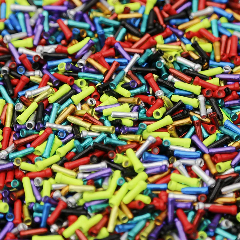 

50PCS Bicycle Cable End Caps Bike Wire End Caps Brake Derailleur Shifter Cable Tips Crimps MTB Bike Bicycle Accessories
