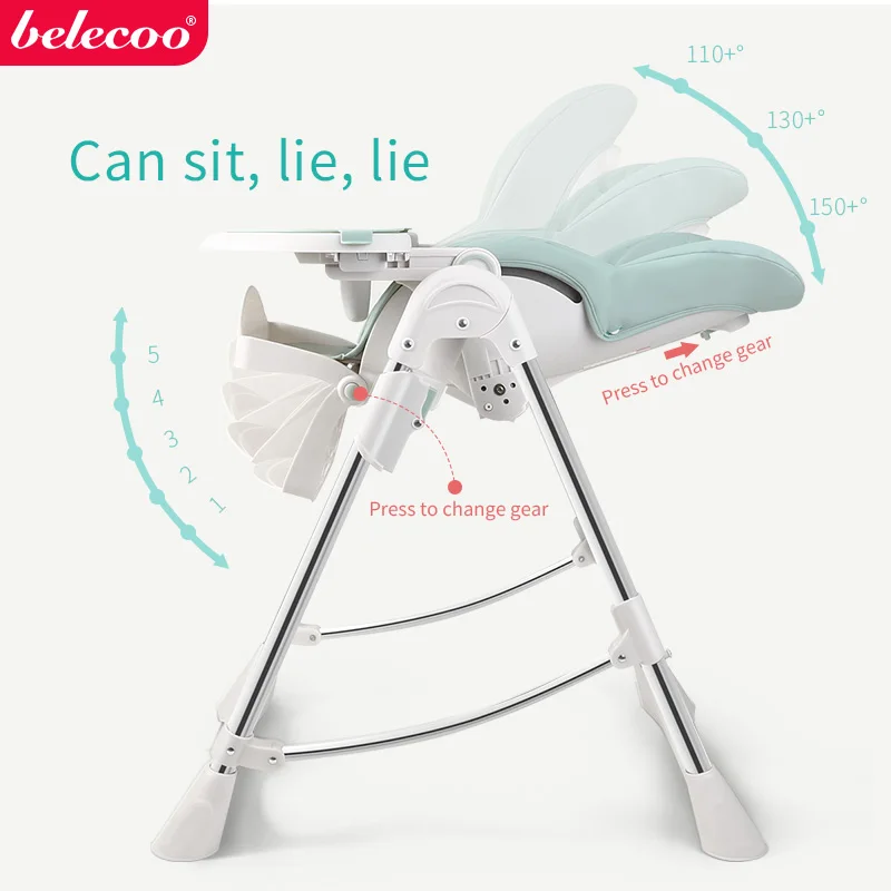 Детский стул Belecoo складной для малыша детский обеденный высокий детское сиденье