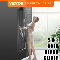vevor luxury shower panel tower system wall mounted shower spa massage jet waterfall rain shower column mixer bathroom faucets