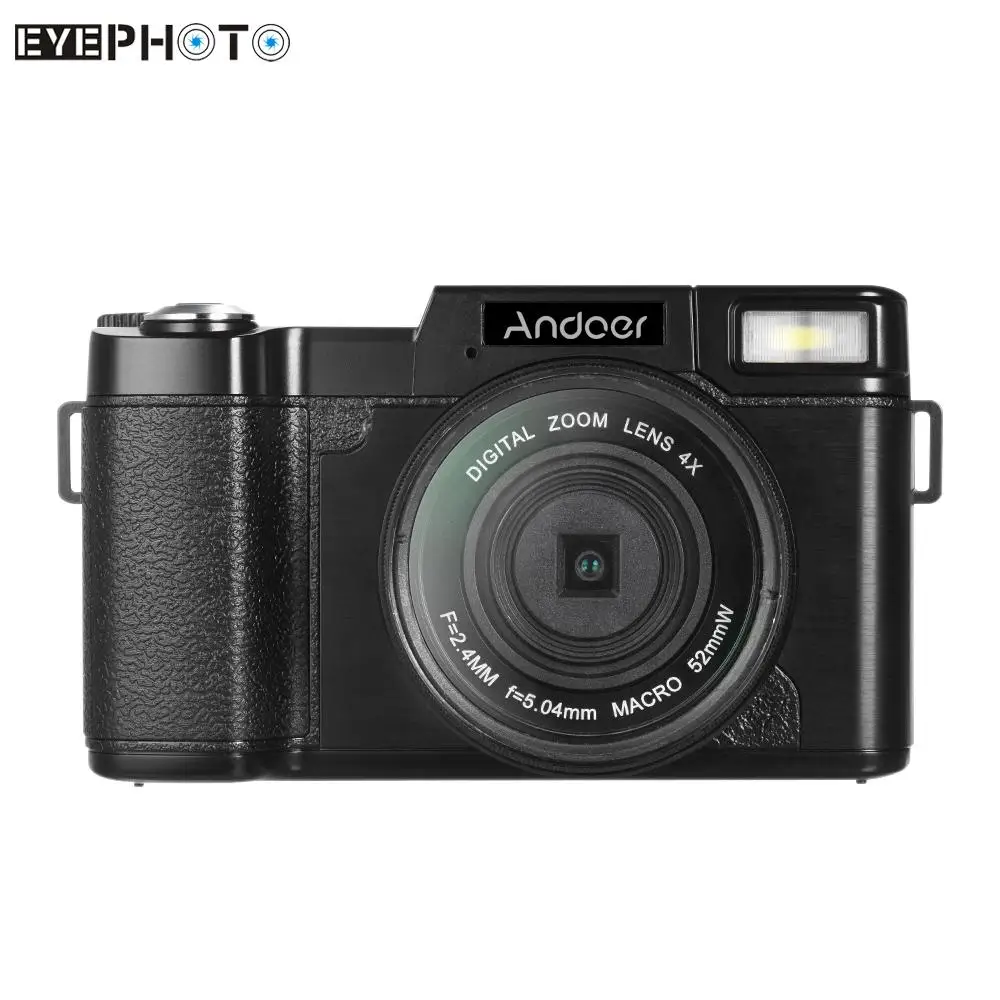 

Andoer R1 портативные видеокамеры 24 МП цифровая видеокамера Full HD 1080P 3,0 "Поворотный ЖК-экран анти-тряски 4-кратный цифровой зум