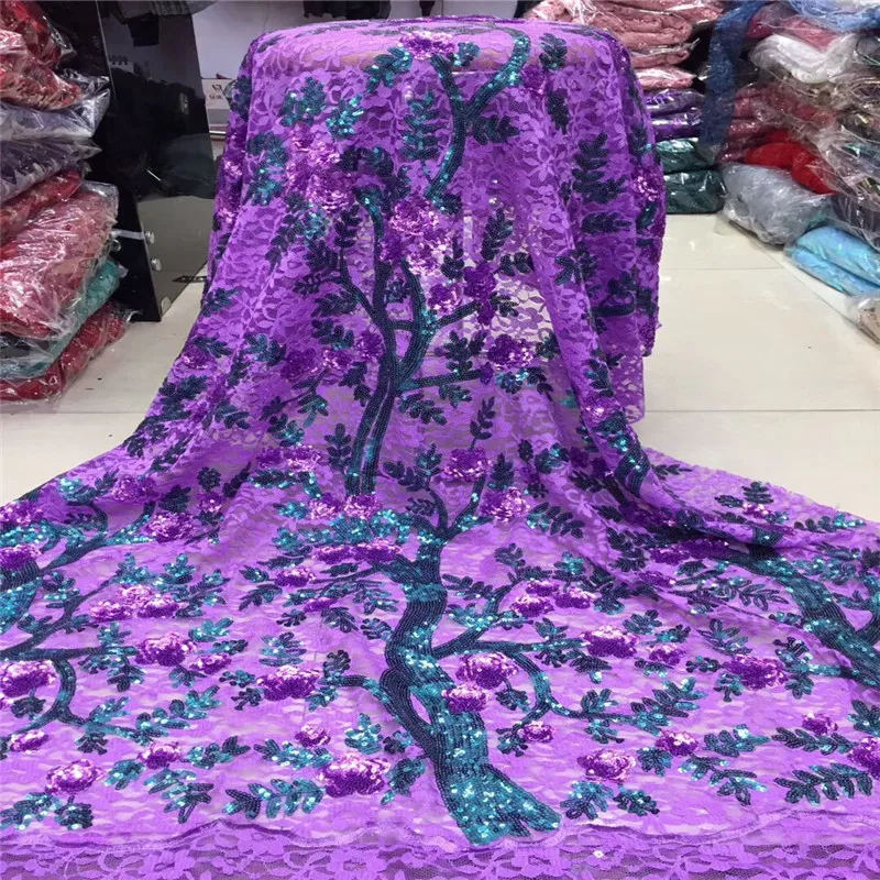 2019 зеленая Последняя французская нигерийская кружевная ткань