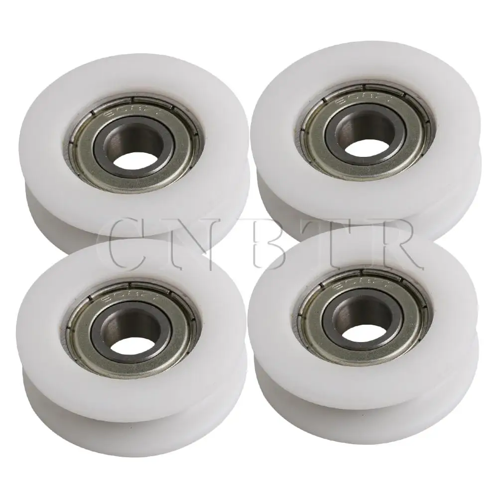CNBTR 4 шт. U образный роликовый подшипник белый шкив 34x10 5 мм для мебели|Дверные