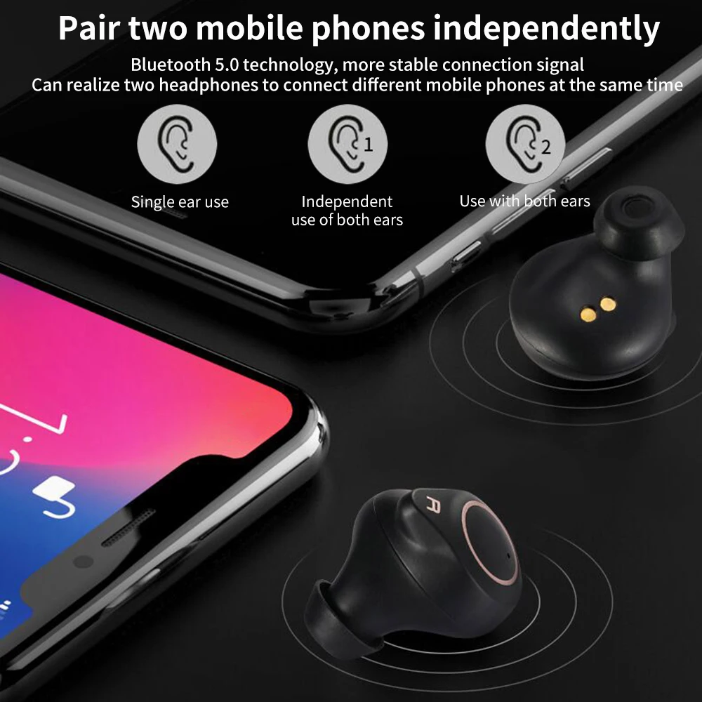 W1 TWS Наушники Беспроводные Bluetooth 5 0 Hi Fi спортивные наушники Поддержка AptX HD Funcl AI
