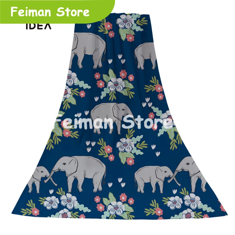 Милый мультяшный слон пляжые полотенца с принтом быстросохнущие домашние