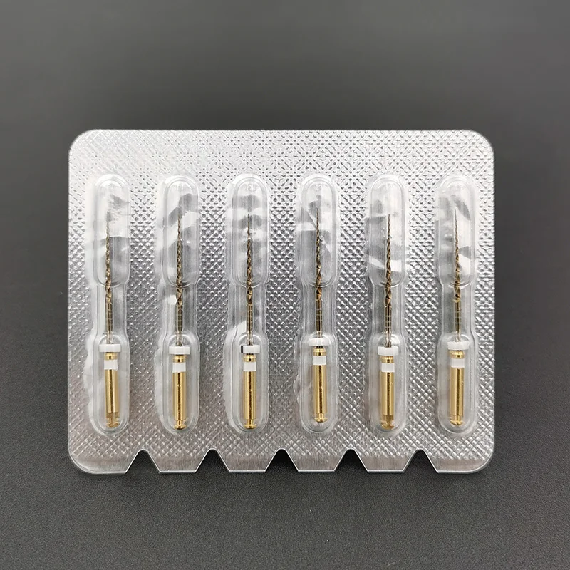 Стоматологические NITI Endo файлы Pro GOLD S1 фиолетовые двигатели F2 золотые