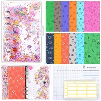 a6 flash budget binder cash envelope for budgeting sequin money manager for cash with 28 budget planning accessories