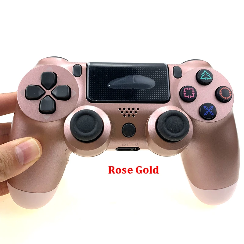 Rose Gold Для беспроводного геймпада контроллер для Playstation Dualshock PS4 4 Bluetooth джойстик геймпады для PS4/PS4 Pro Silm PS3 PC Игры - Цвет: Rose Gold