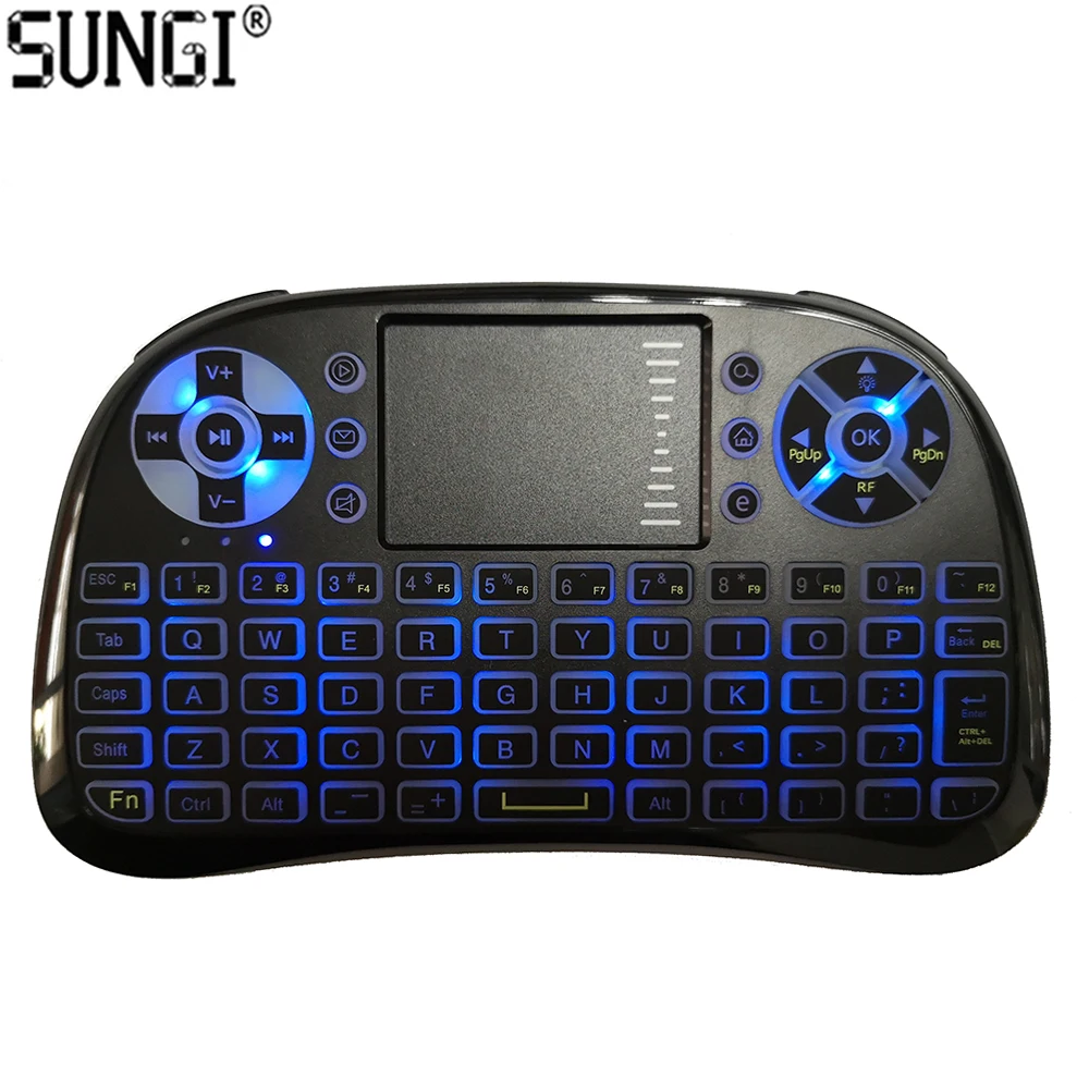 

SUNGI Unique Design 2.4G Wireless Mini Keyboard Touchpad with Backlight for Android TV Box Smart TV Remote Control