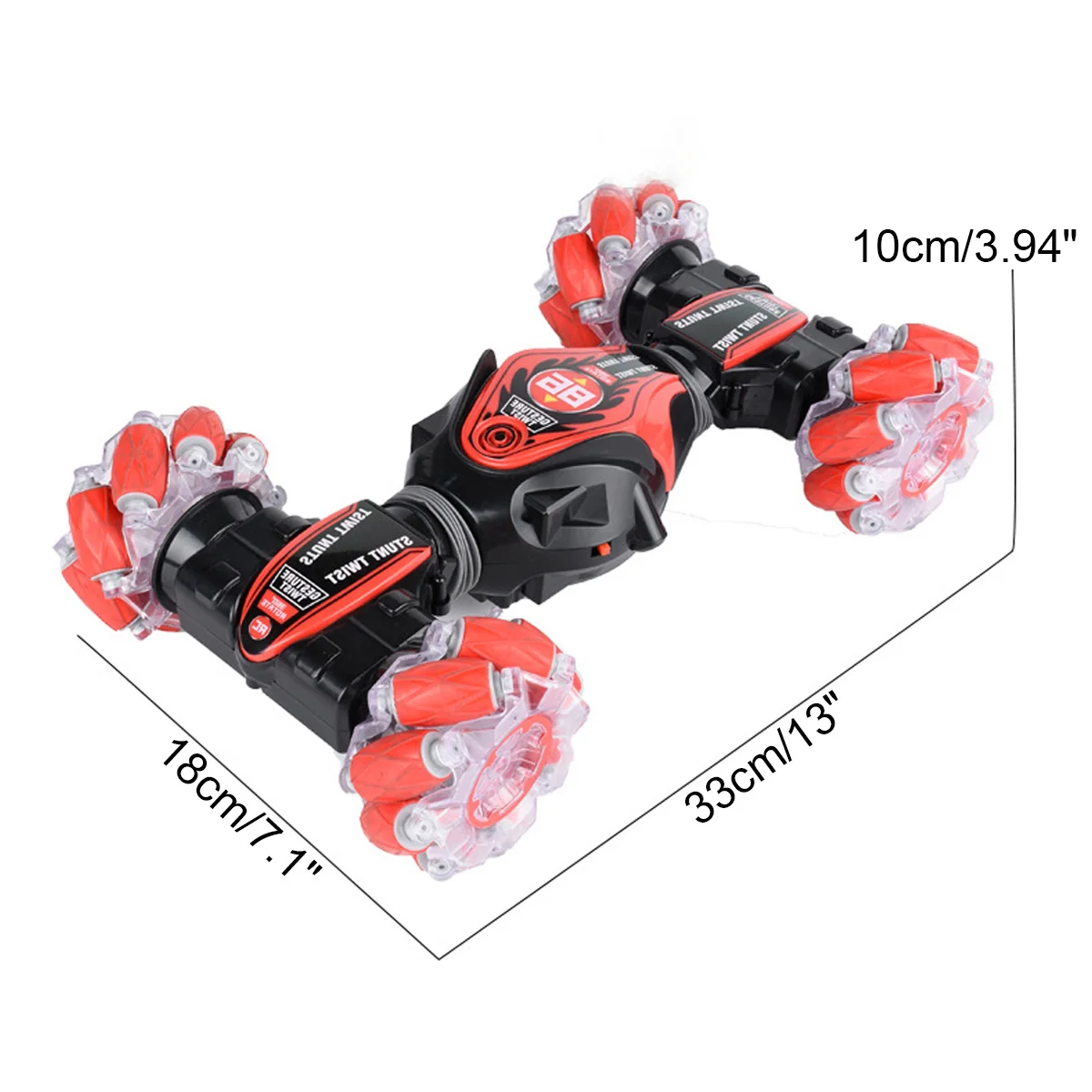 

4WD RC Stunt Car Watch Control Gesture Induction Deformable Electric RC Drift Car Transformer Car Toys for Kids with LED Light