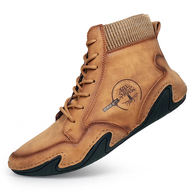 

Мужские зимние ботинки Mujn, модные кожаные ботинки, мужская осенне-зимняя повседневная обувь для снега, Мужская Уличная легкая Нескользящая ...