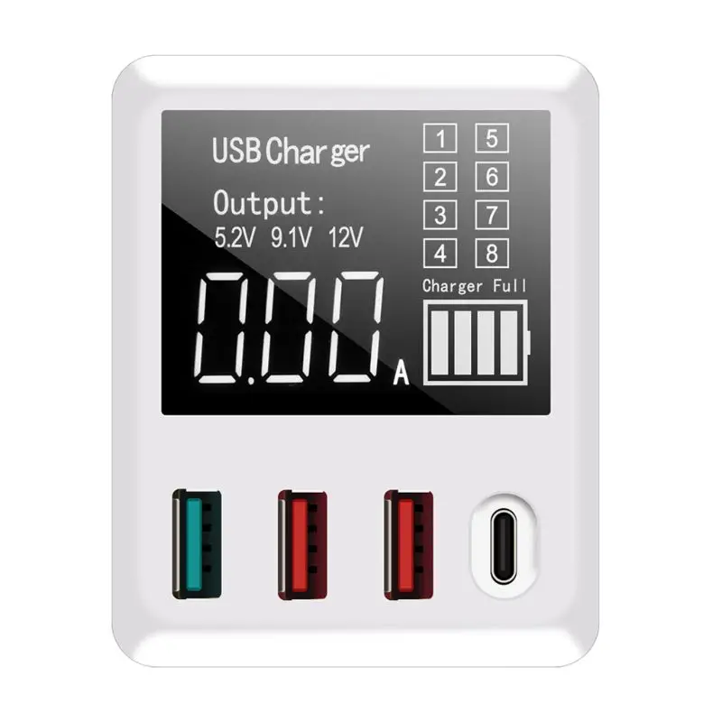 4 порта USB QC3.0 зарядное устройство концентратор Быстрая Зарядка Док-станция с