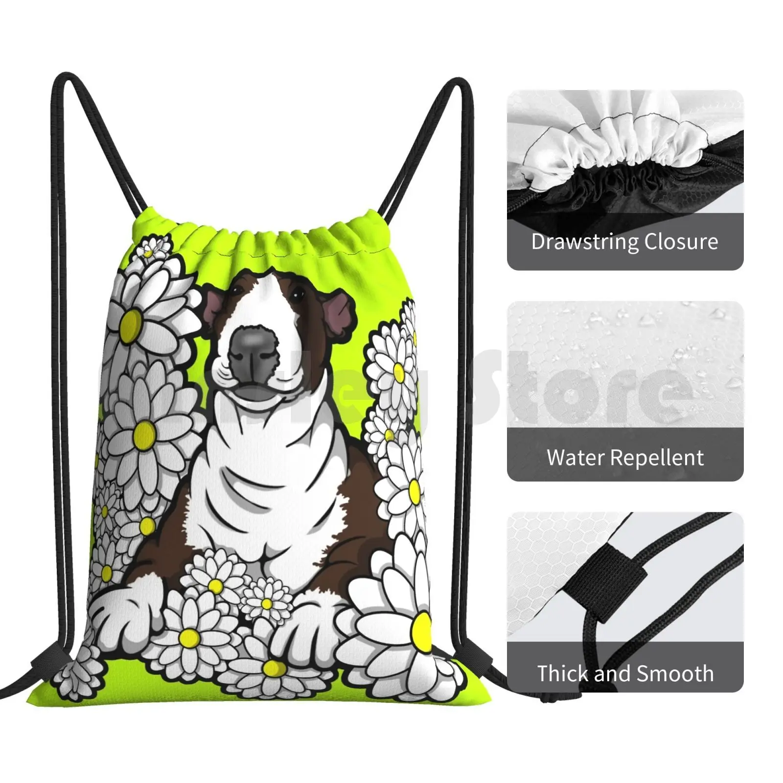 Английский бультерьер галька рюкзак сумка с Кулиской спортивная