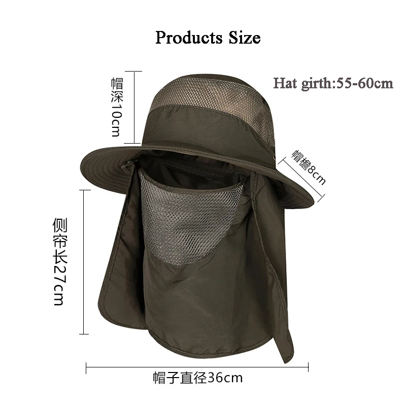 Солнцезащитная шляпа ведро лето для мужчин и женщин Рыбалка Boonie Защита от солнца