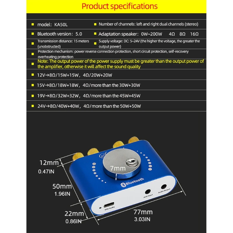 Миниатюрный Bluetooth усилитель мощности 13 мА беспроводной приемник с источником