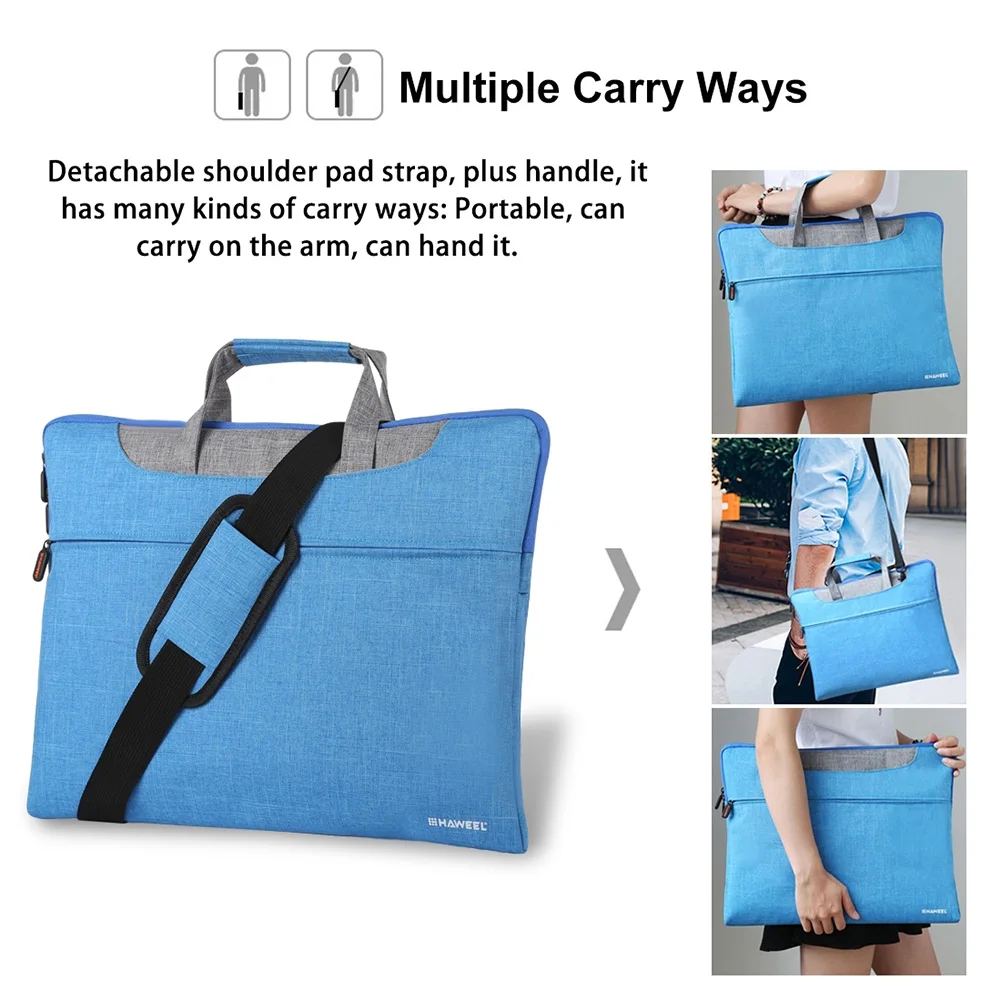 

15.6" Laptop Sleeve Case for MacBook Pro Oxford Fabric Laptop Carry Sleeve with Shoulder Strap for Laptops, Tablets Home Storage