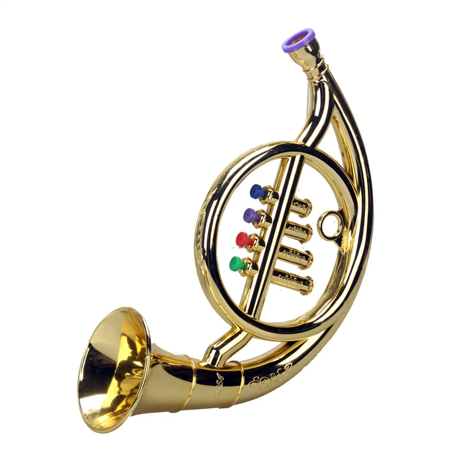 

Musical Colored Keys Metallic Wind Instruments Horn for Gifts Boys Girls Ages 3+