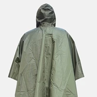 reusable waterproof raincoat poncho with visor eyelet and bag