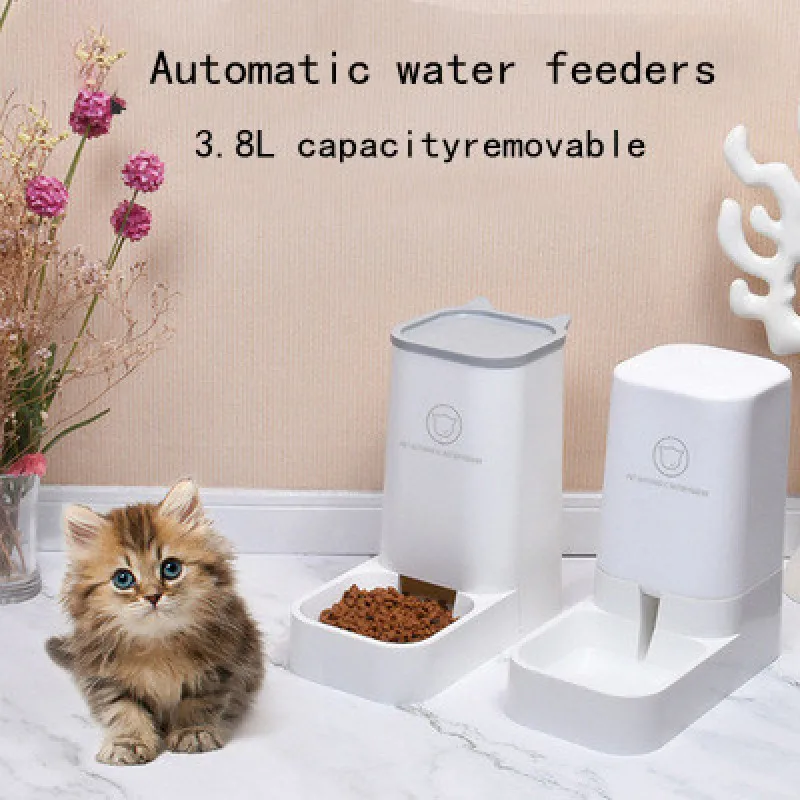 

Pet Dog Automatic Drinking Water Feeder Cat Automatic Drinking Dog Dog Bowl Cat Basin Water Feeding Dog Food Combination