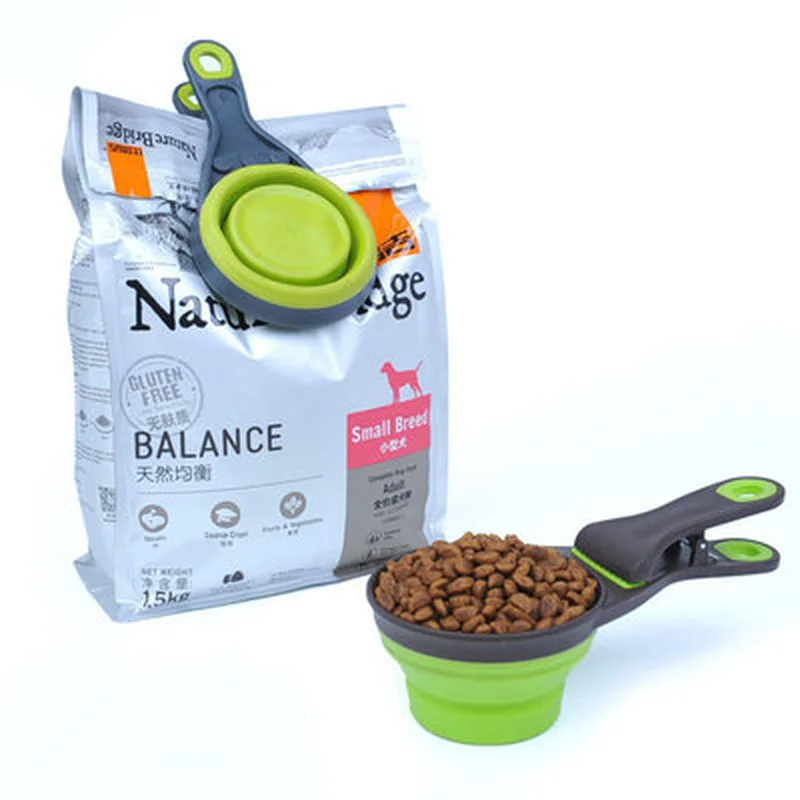 

Outdoor Portable Foldable Dog Food Spoon Measuring Spoon Measuring Spoon Pet Food Spoon Sealing Clip Sealing Clip Pet Supplies