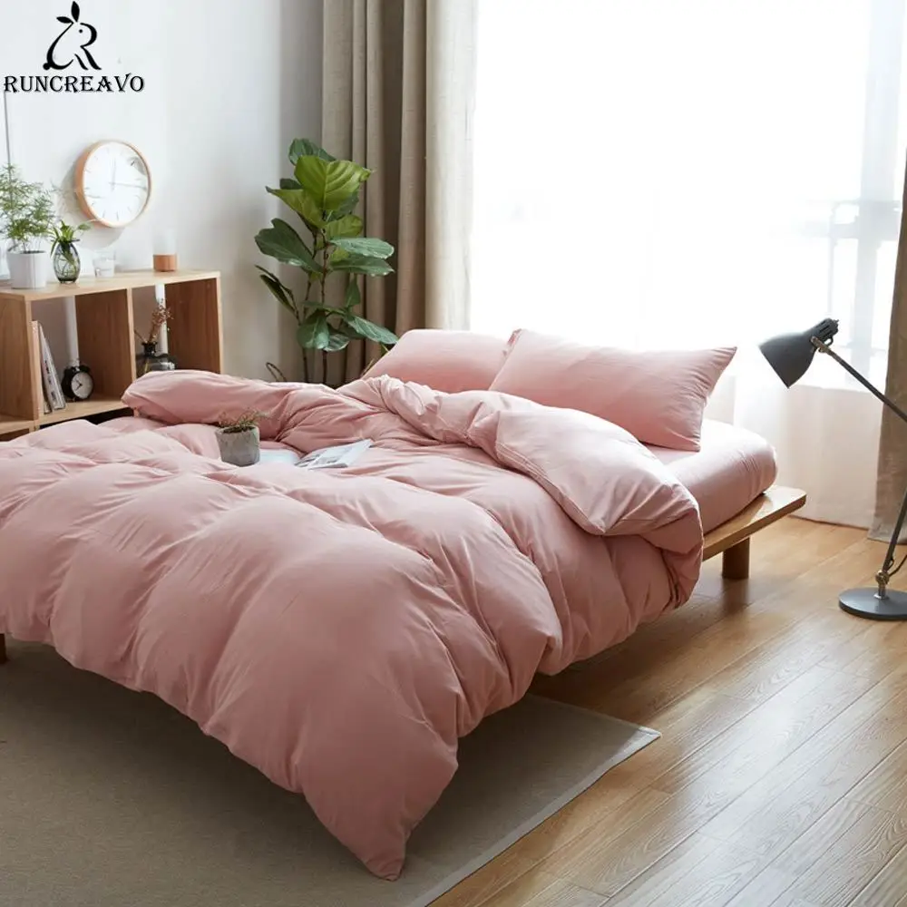 

Японский розовый вязаный комплект постельного белья из хлопка, мягкое теплое постельное белье, простыня с наволочкой, пододеяльник